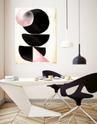 Black pink geometric abstract mama art by Maria Mata on GIANT ART - black digital painting