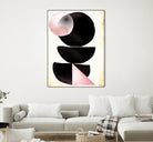 Black pink geometric abstract mama art by Maria Mata on GIANT ART - black digital painting