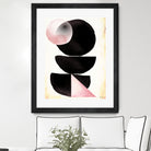 Black pink geometric abstract mama art by Maria Mata on GIANT ART - black digital painting