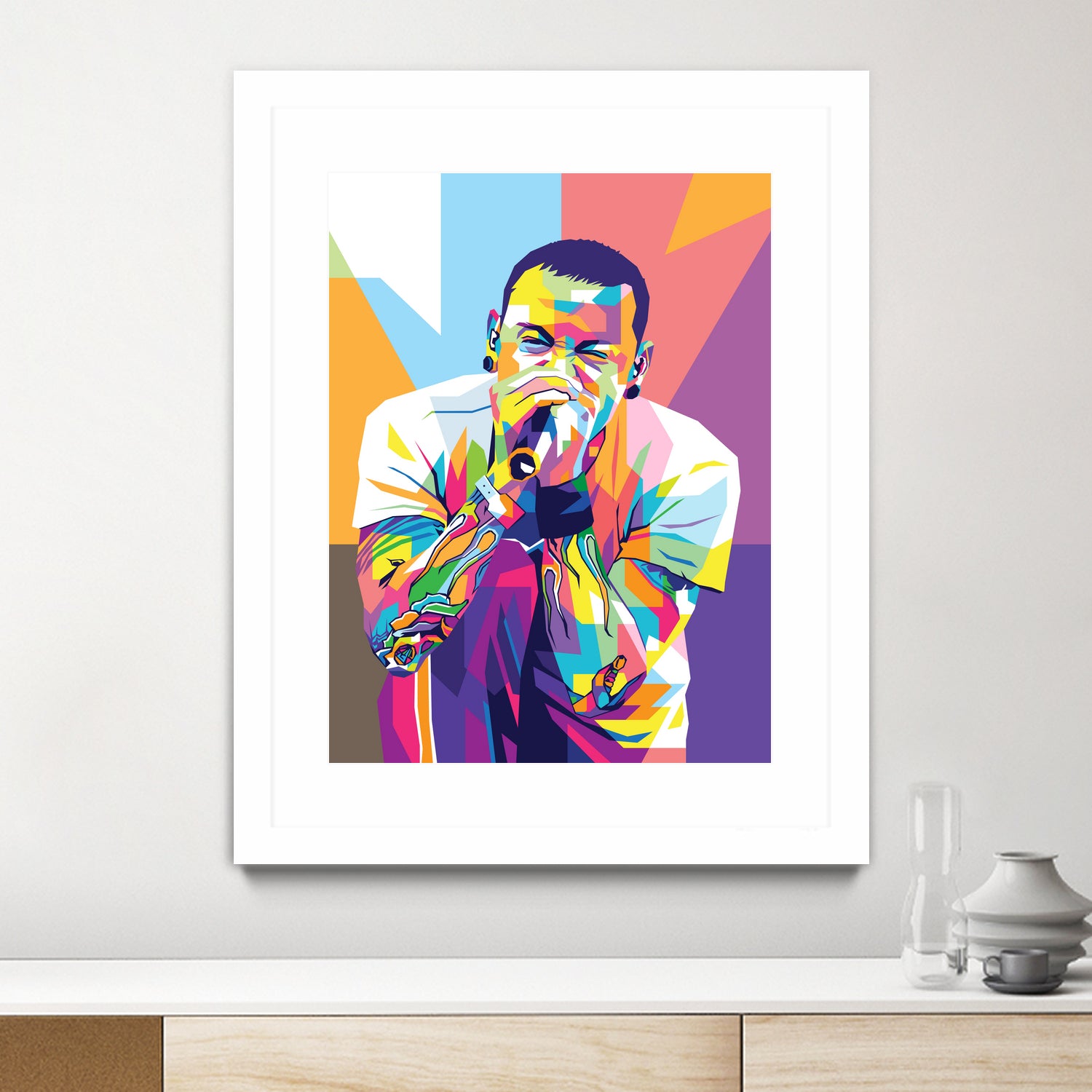 Chester Bennington by Art Style on GIANT ART - white digital drawing