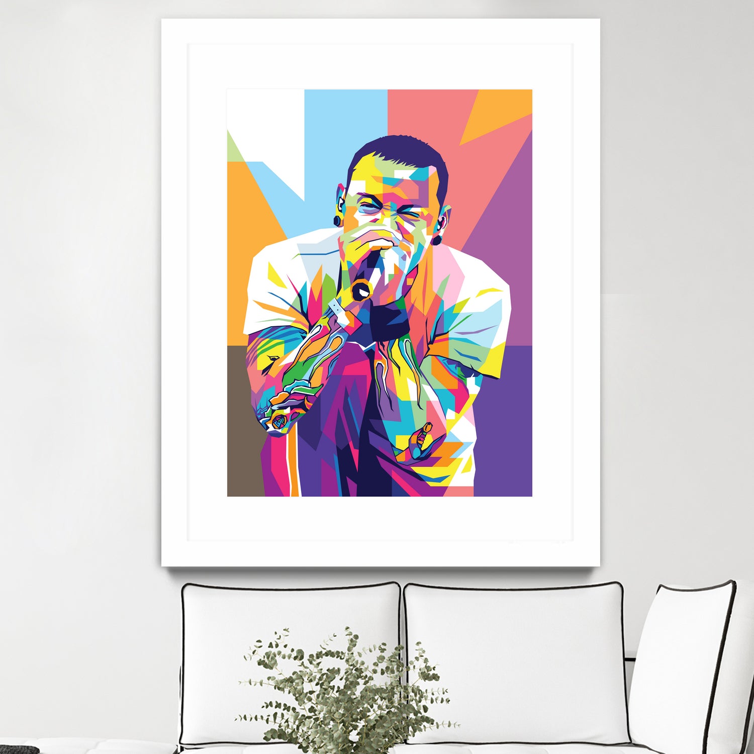 Chester Bennington by Art Style on GIANT ART - white digital drawing