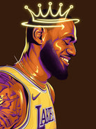 Lebron "The King" James by Zildjian Magante on GIANT ART - brown digital drawing