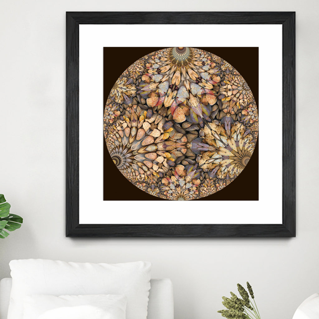 Hyperbolic Pebbles by Digital Crafts on GIANT ART - brown digital painting