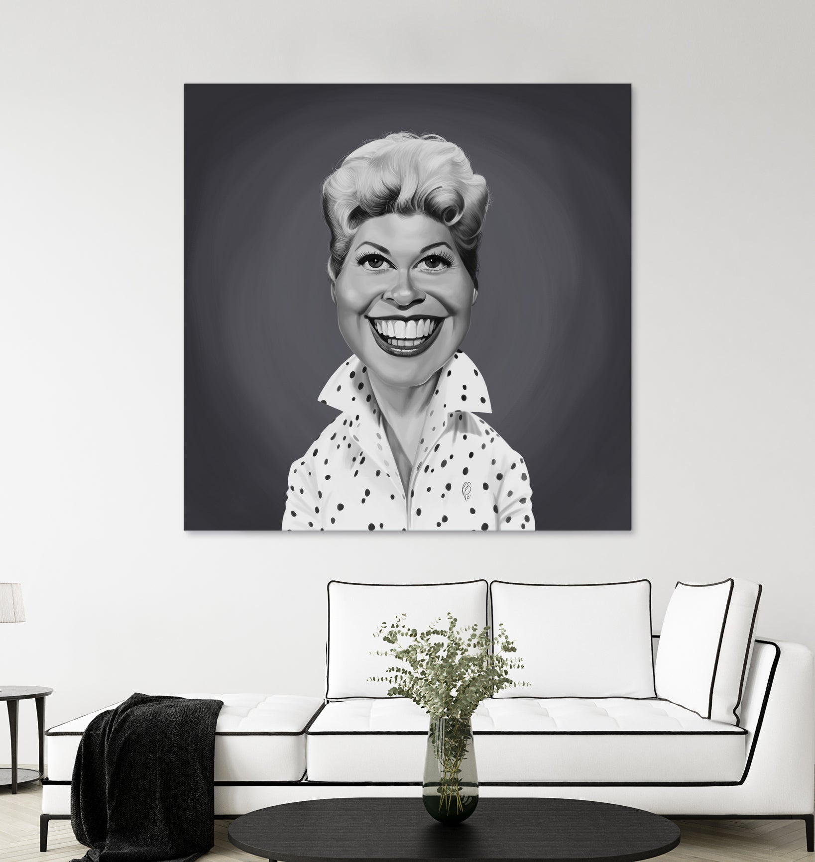 Doris Day by Rob Snow on GIANT ART - gray digital painting