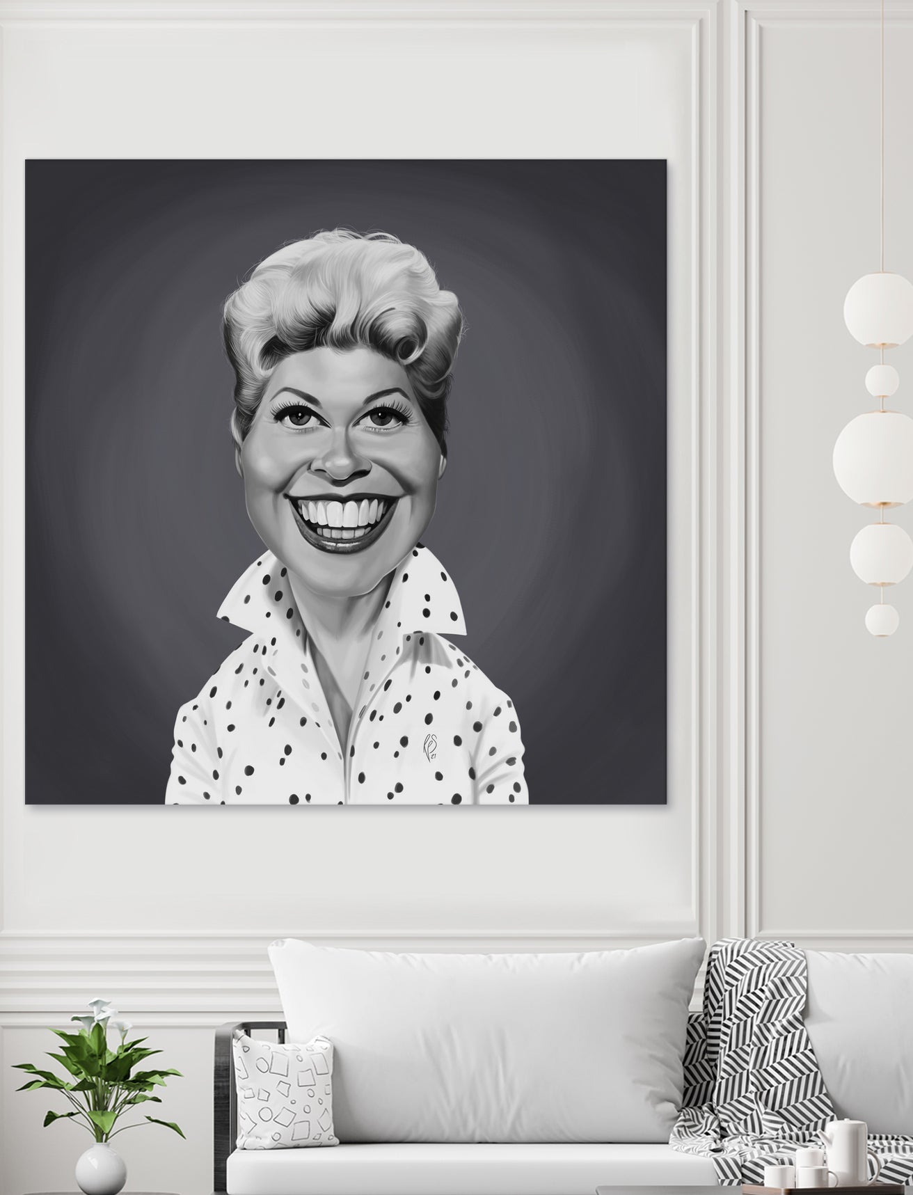 Doris Day by Rob Snow on GIANT ART - gray digital painting