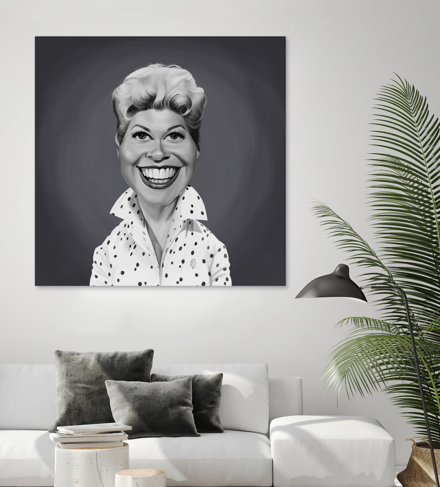 Doris Day by Rob Snow on GIANT ART - gray digital painting