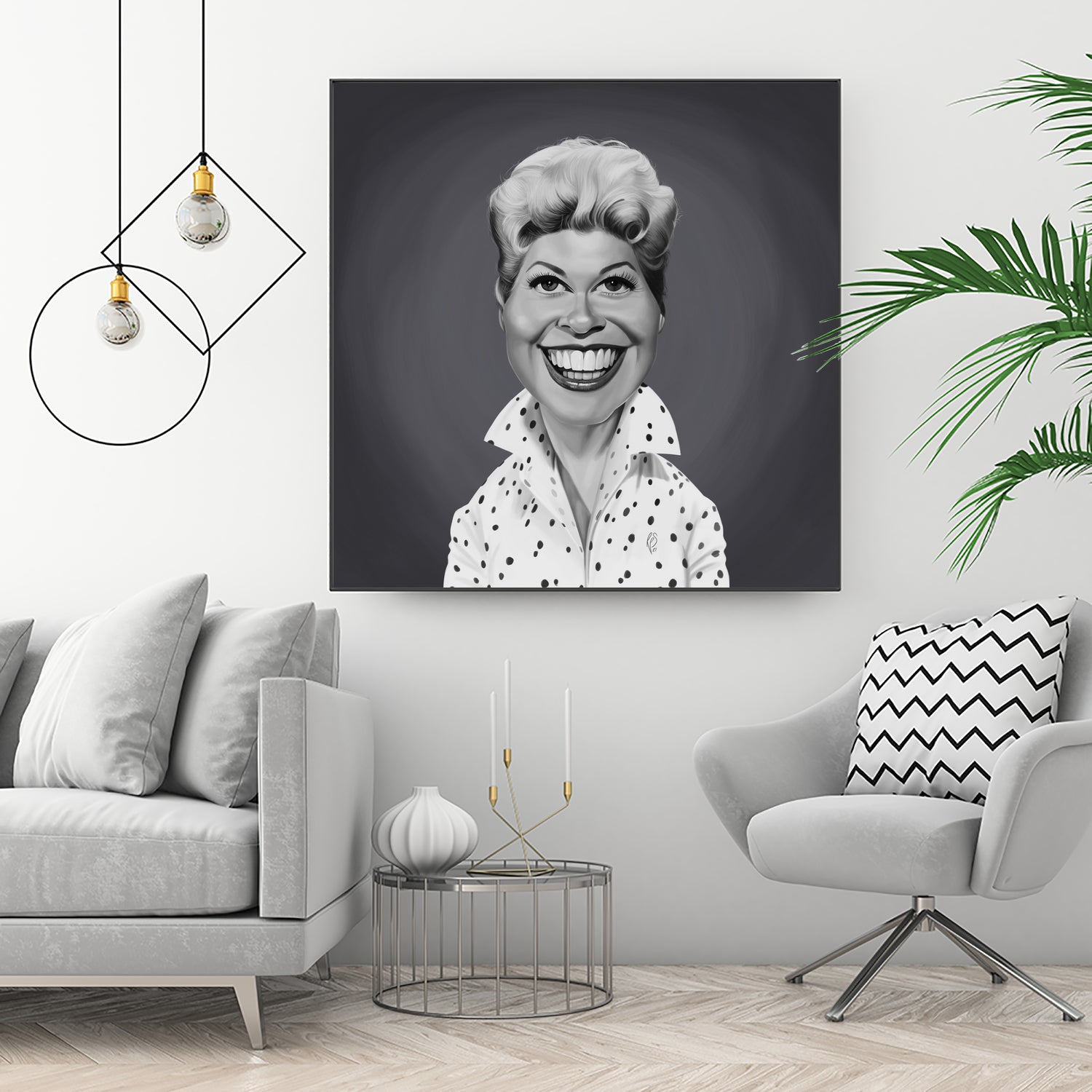 Doris Day by Rob Snow on GIANT ART - gray digital painting