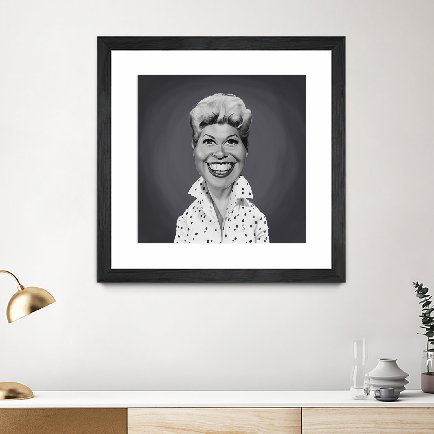 Doris Day by Rob Snow on GIANT ART - gray digital painting