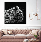 Leopard by Rainbow style on GIANT ART - black 3d art