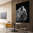 Leopard by Rainbow style on GIANT ART - black 3d art