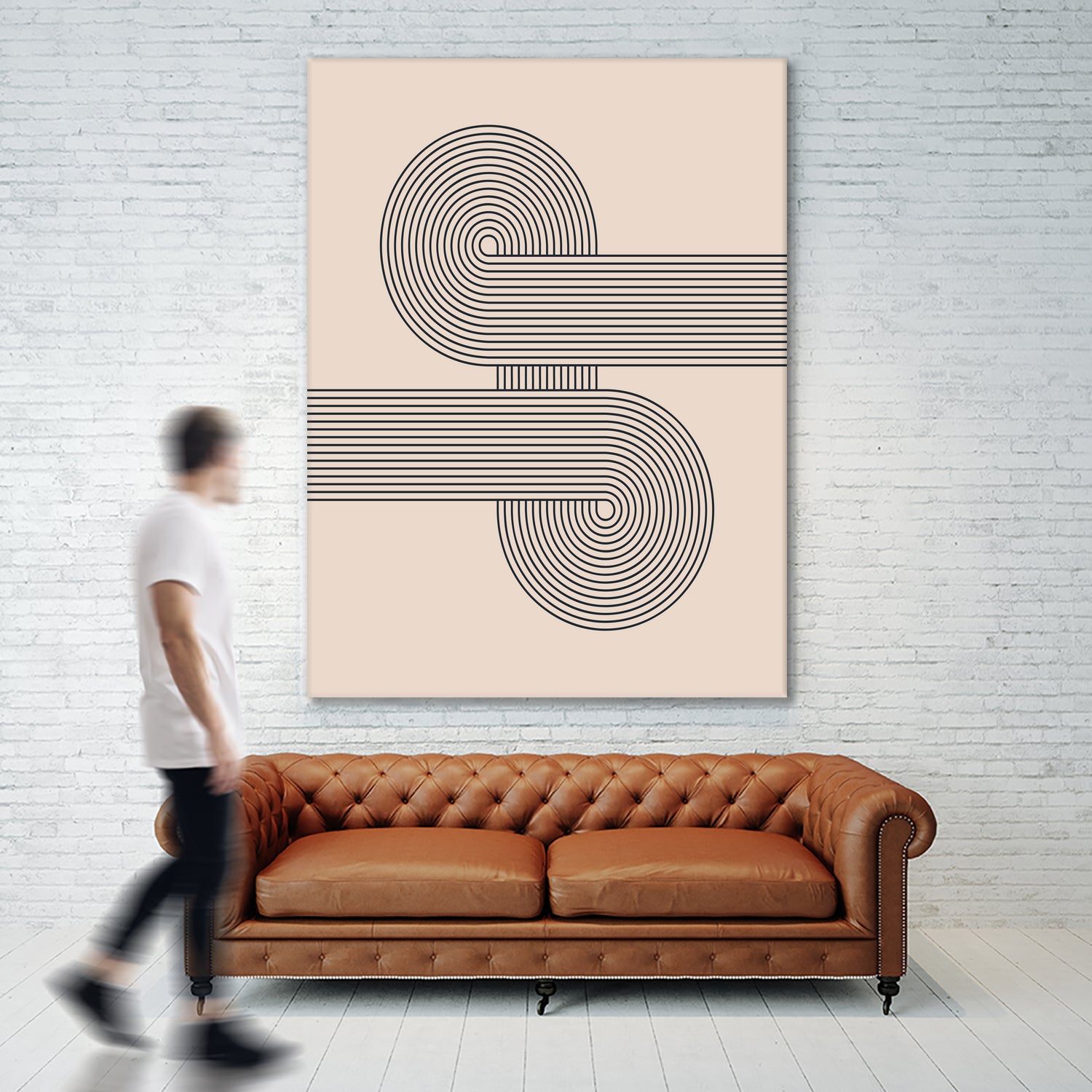 Mid century Modern Geometric by Akshay Mahatme on GIANT ART - black digital drawing