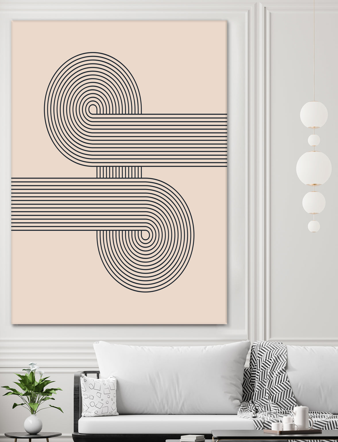 Mid century Modern Geometric by Akshay Mahatme on GIANT ART - black digital drawing