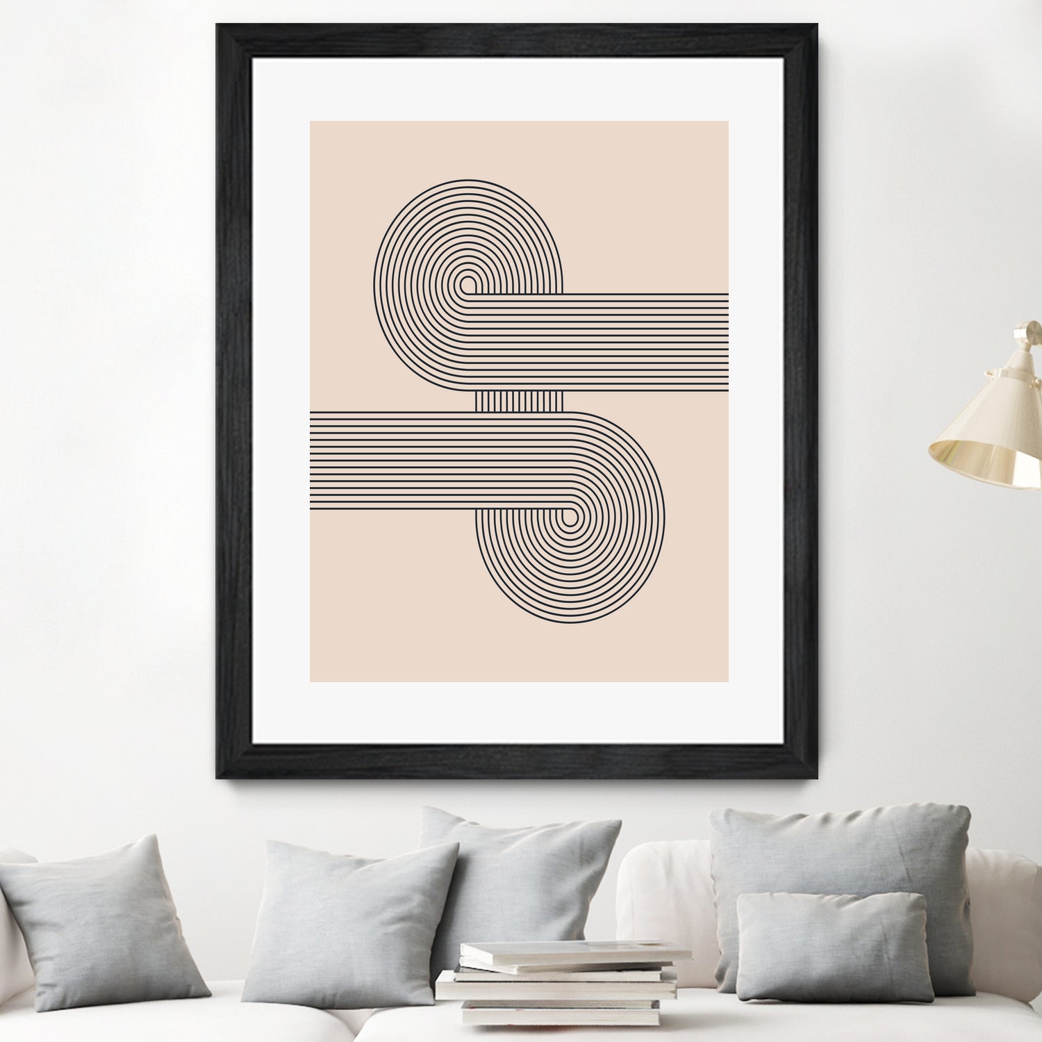 Mid century Modern Geometric by Akshay Mahatme on GIANT ART - black digital drawing