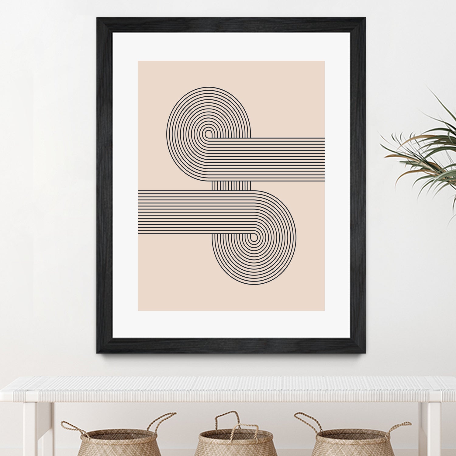 Mid century Modern Geometric by Akshay Mahatme on GIANT ART - black digital drawing