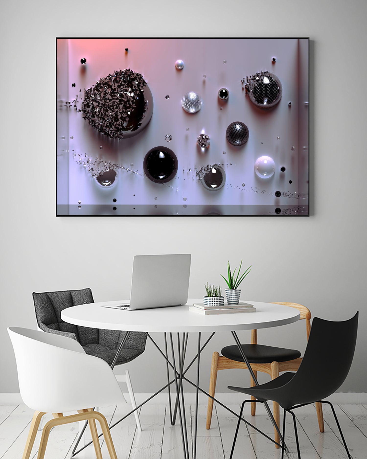 Wall Spheres AE by Michael Mist on GIANT ART - pink 3d art