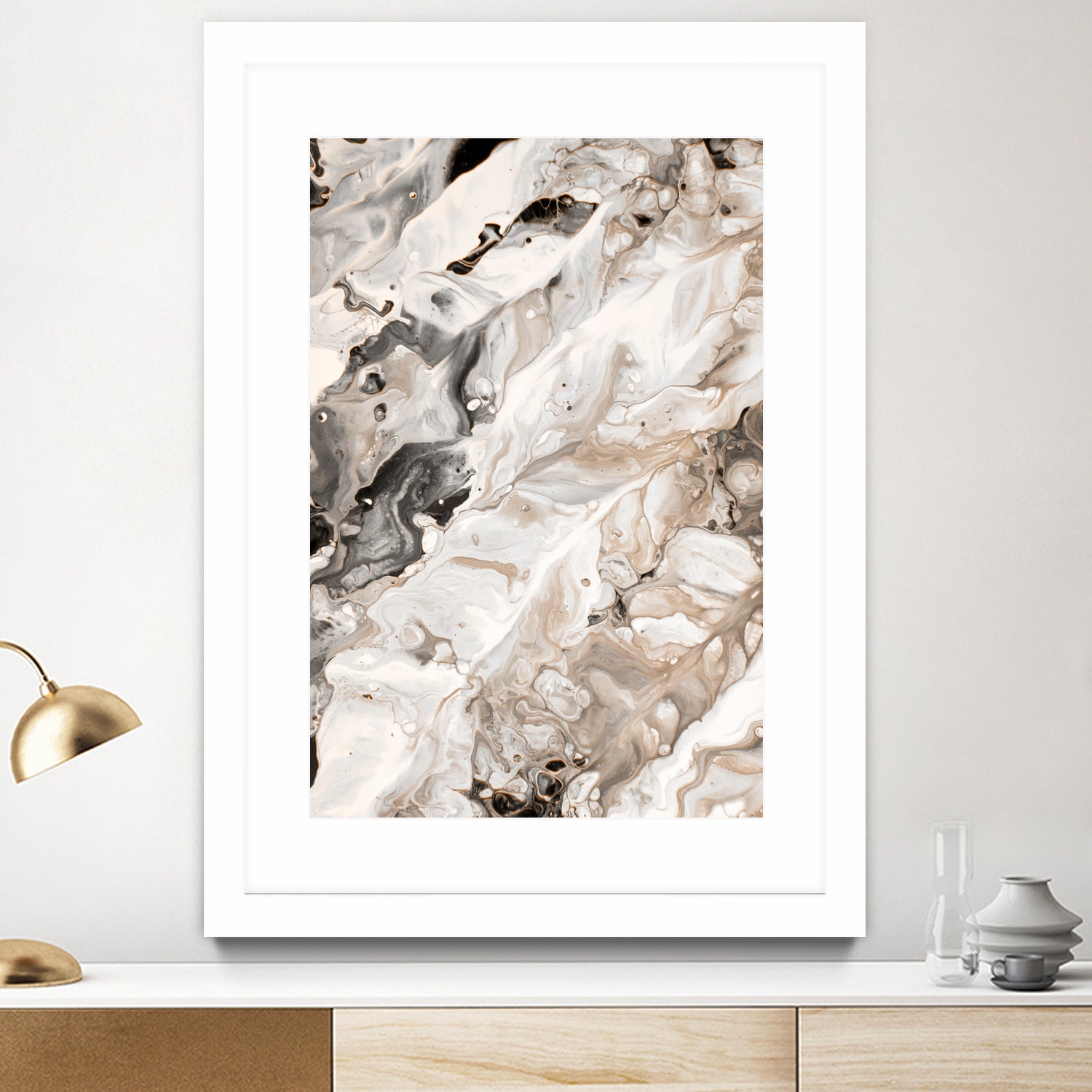 Abstract Marble Glam #4 #painting #wall #decor #art by Anita & Bella Jantz on GIANT ART - brown digital painting