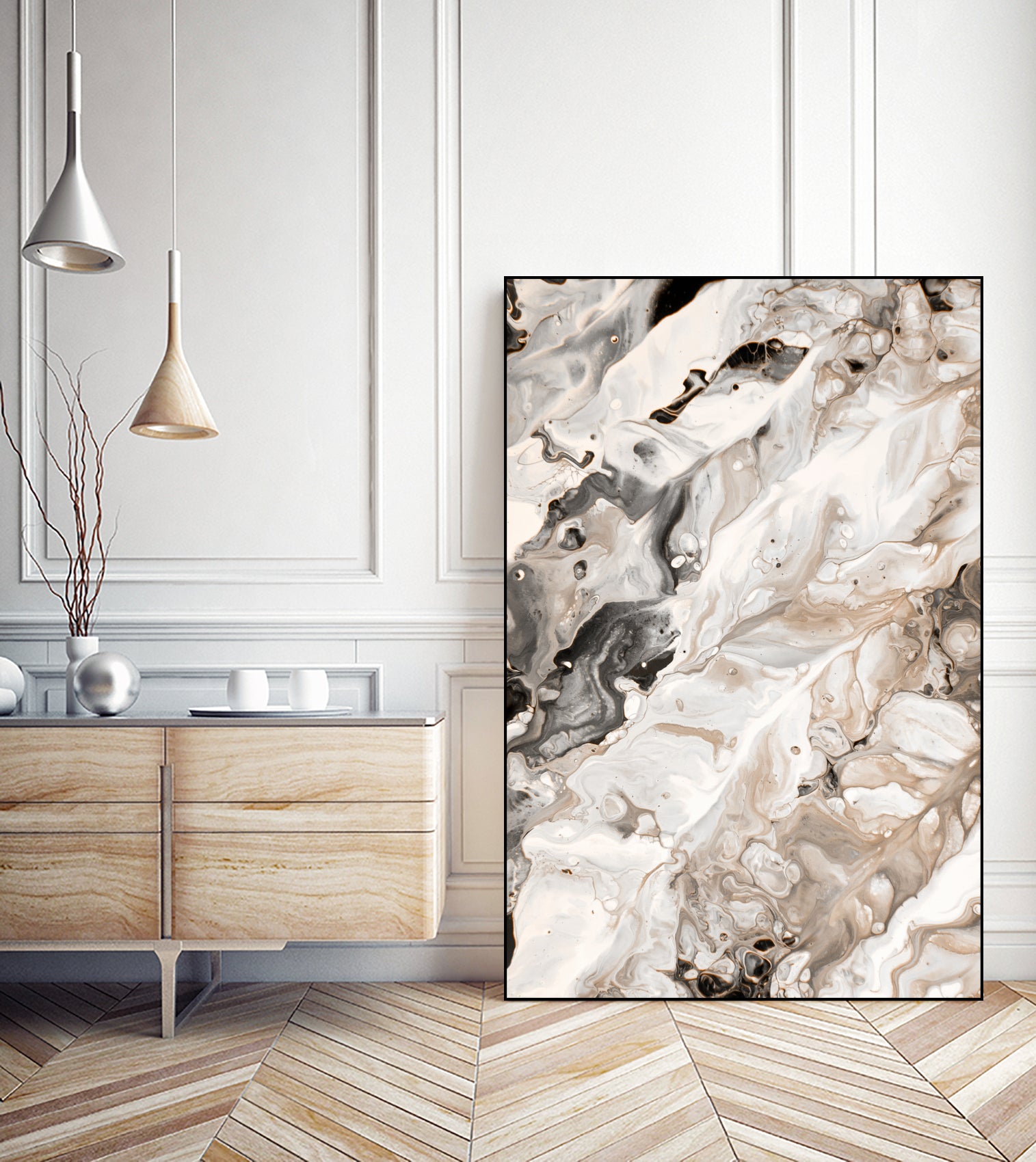 Abstract Marble Glam #4 #painting #wall #decor #art by Anita & Bella Jantz on GIANT ART - brown digital painting