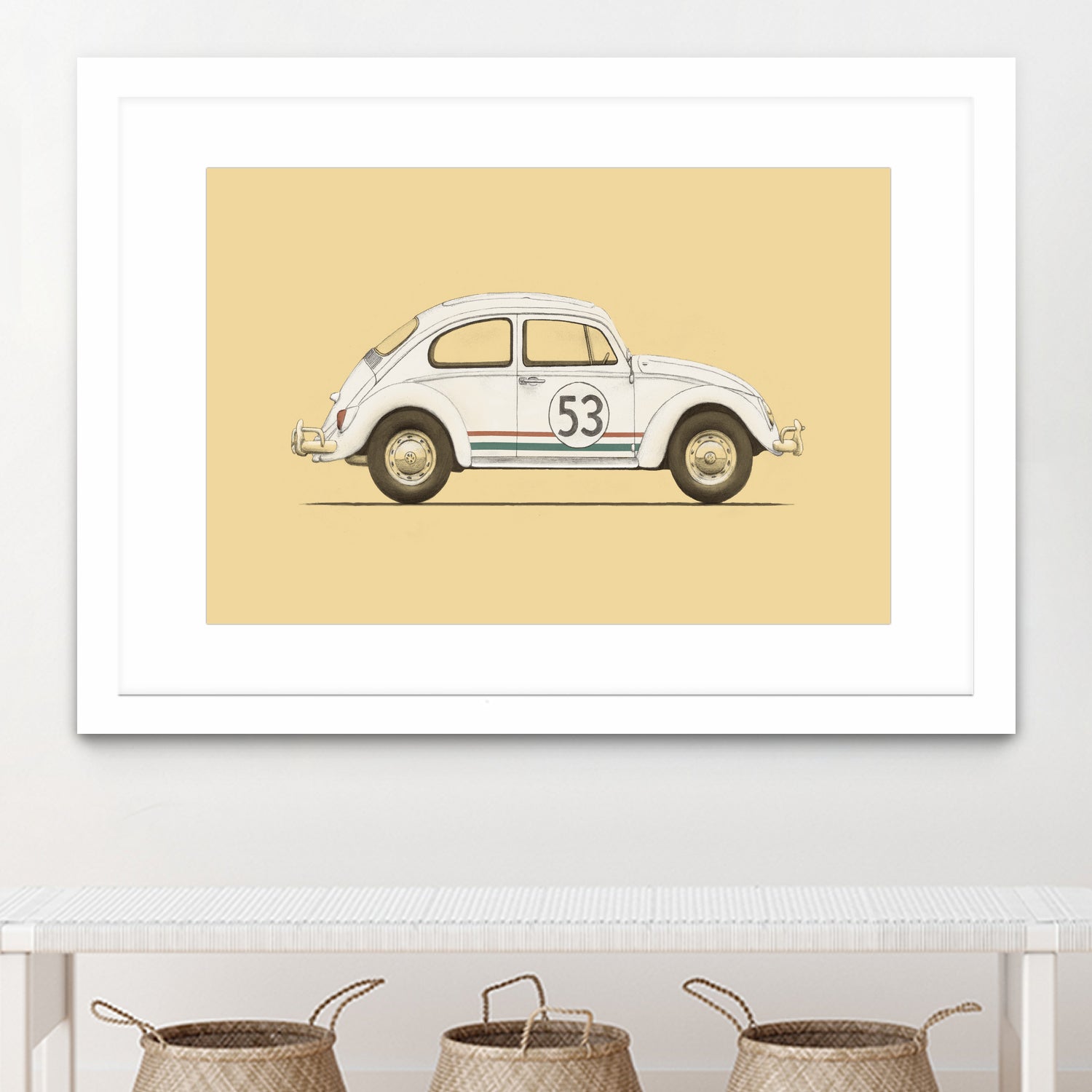 Famous Car #4 - VW Beetle by Florent Bodart on GIANT ART - digital drawing