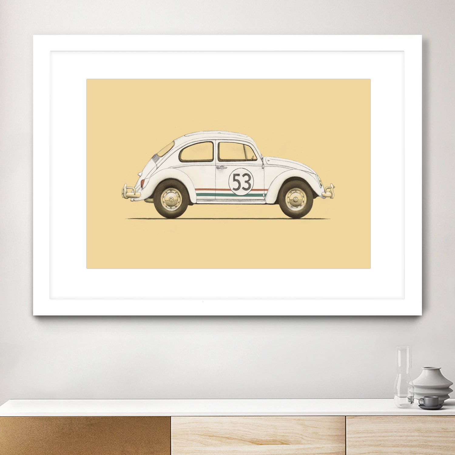 Famous Car #4 - VW Beetle by Florent Bodart on GIANT ART - digital drawing