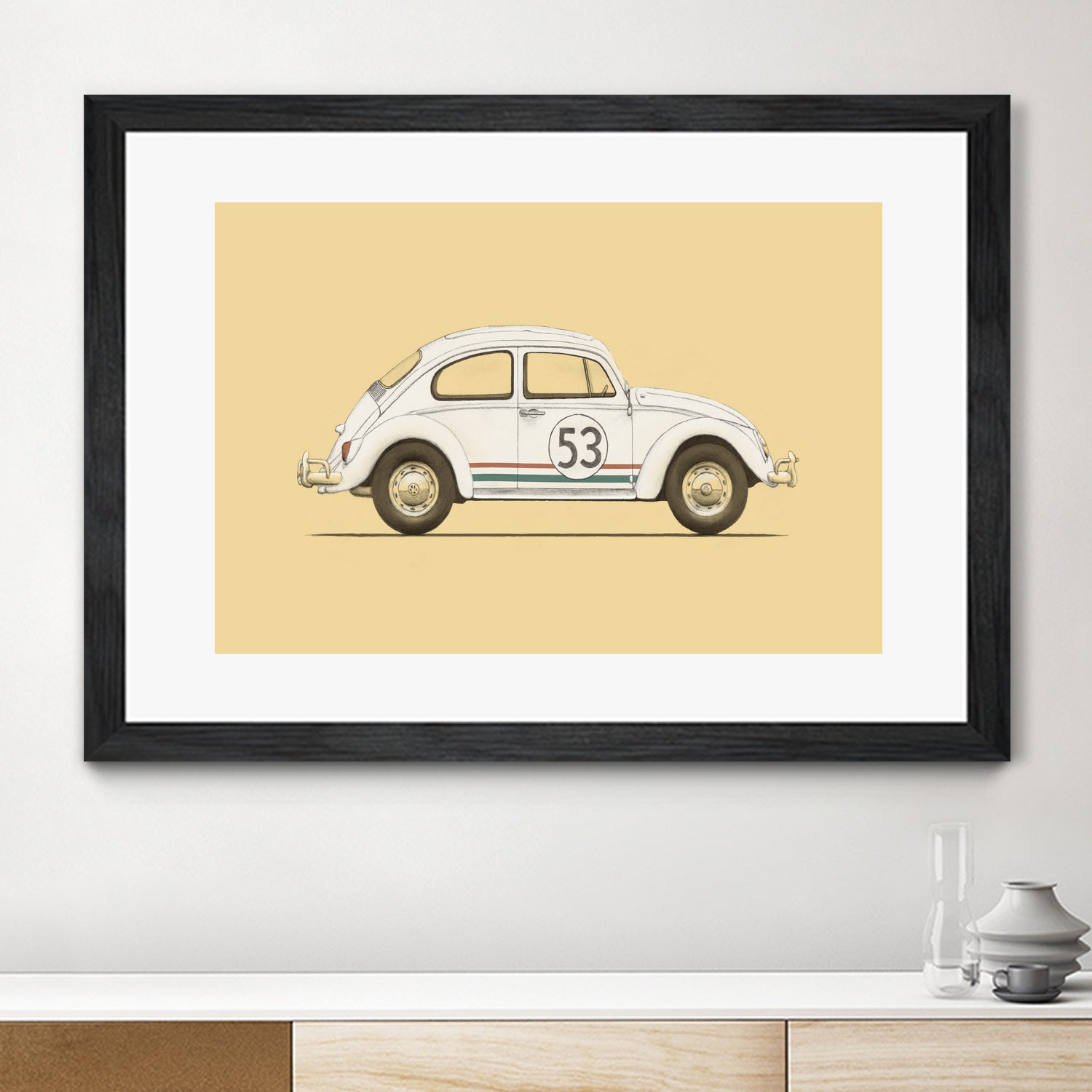 Famous Car #4 - VW Beetle by Florent Bodart on GIANT ART - digital drawing