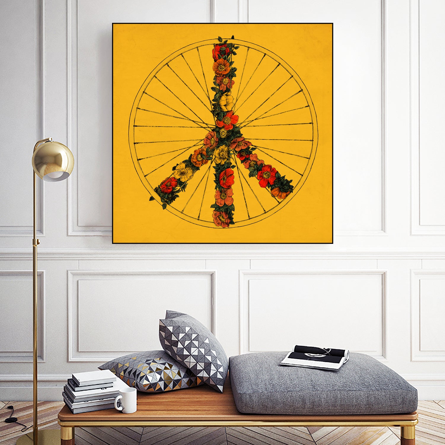 Peace & Bike (Colors) by Florent Bodart on GIANT ART - digital drawing