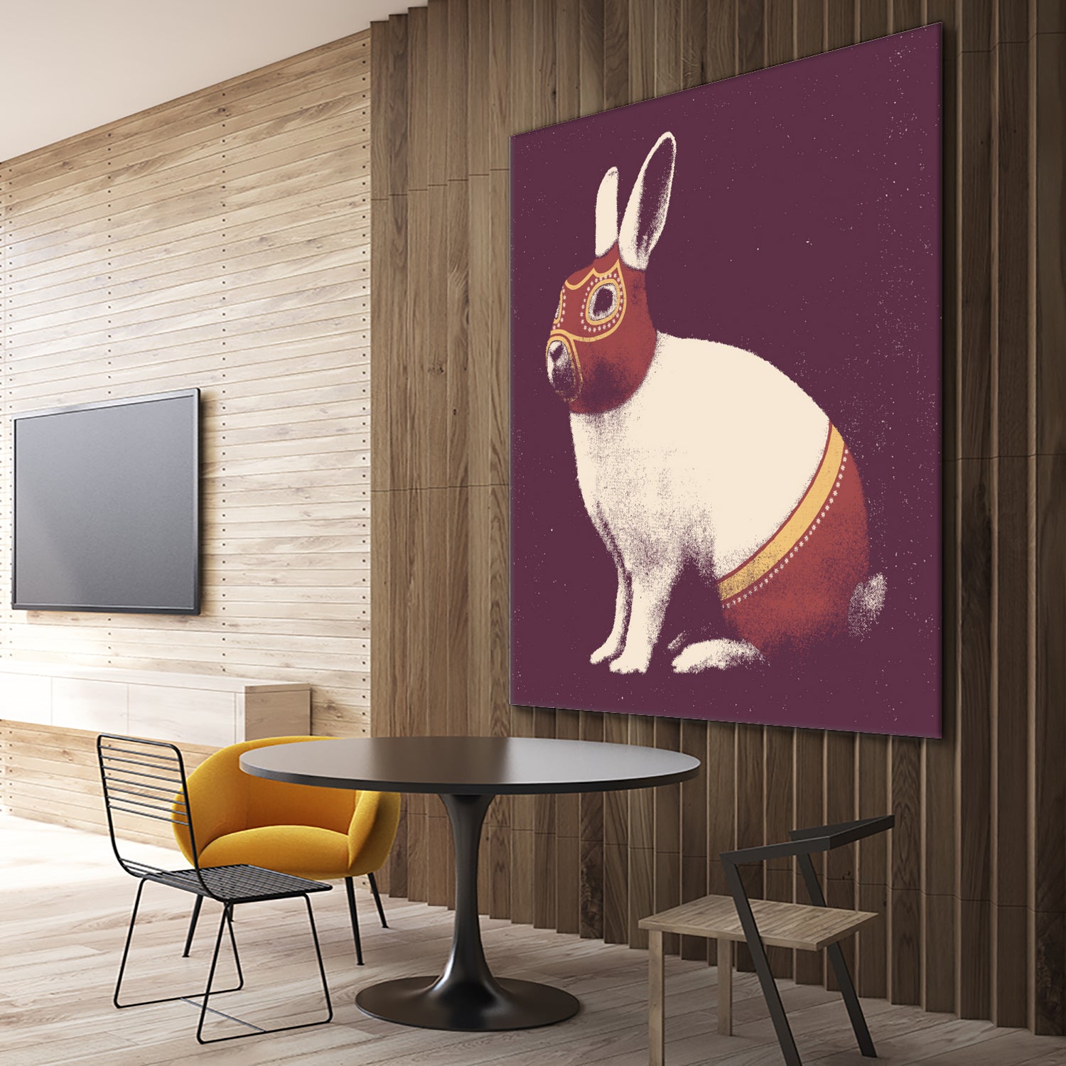 Lapin Catcheur (Rabbit Wrestler) by Florent Bodart on GIANT ART - digital drawing