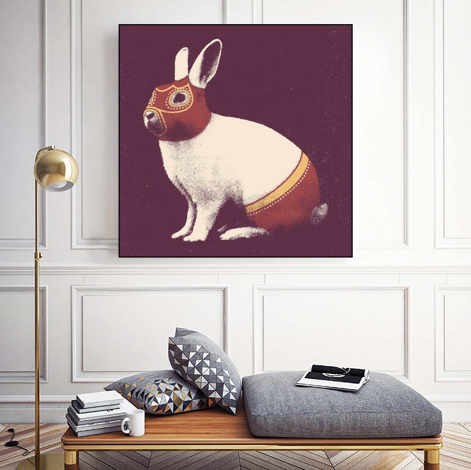 Lapin Catcheur (Rabbit Wrestler) by Florent Bodart on GIANT ART - digital drawing