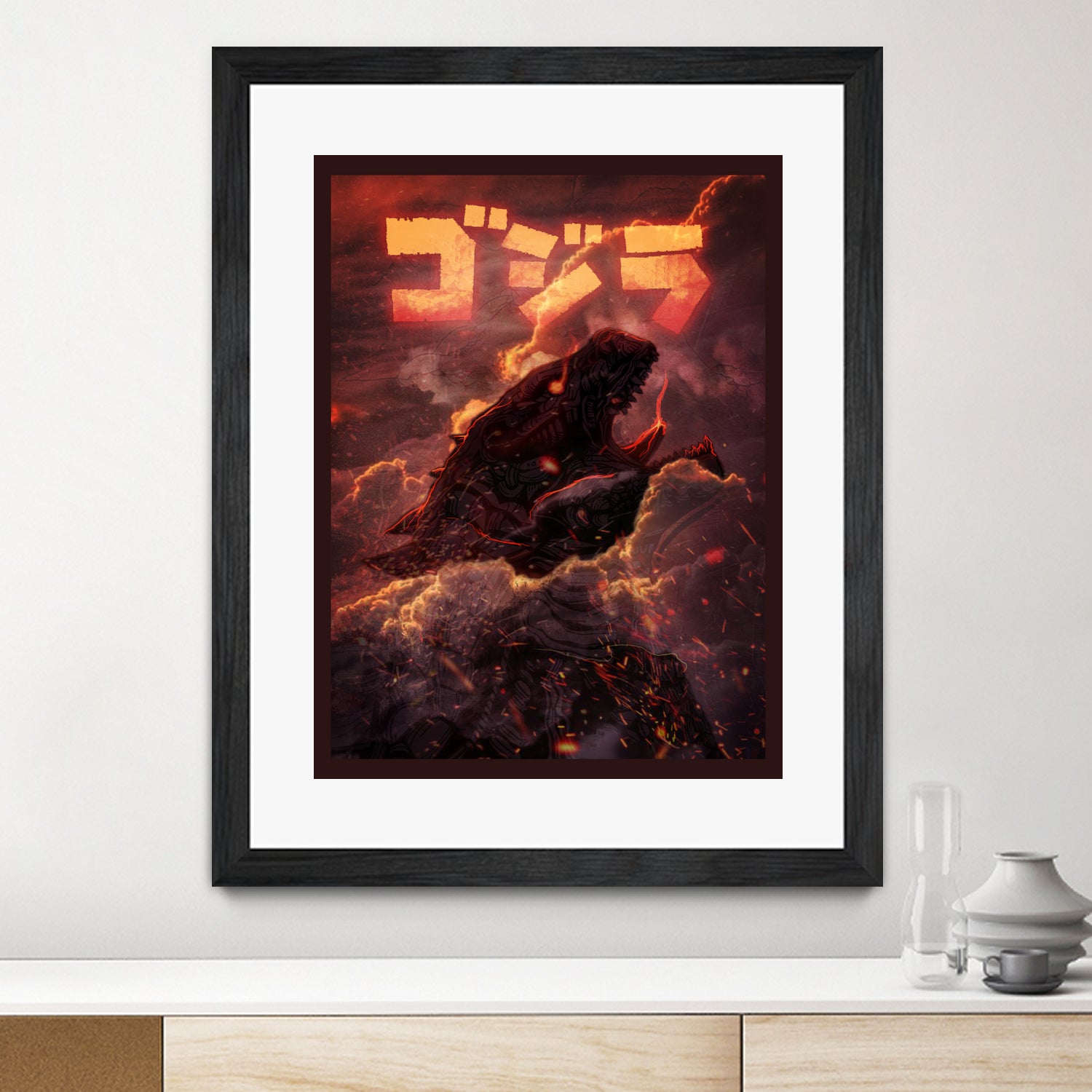 GODZILLA by Ibal Hirata on GIANT ART - black digital painting