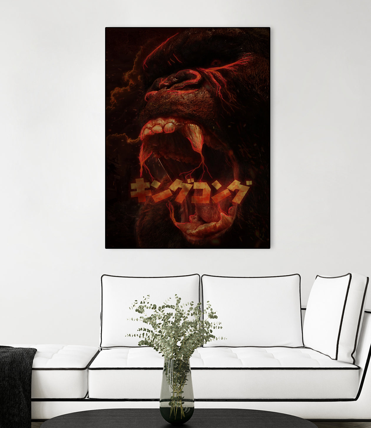 KING KONG - KING OF THE MONSTERS by Ibal Hirata on GIANT ART - white digital painting