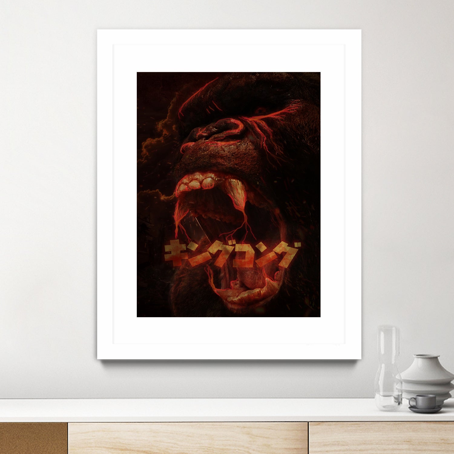 KING KONG - KING OF THE MONSTERS by Ibal Hirata on GIANT ART - white digital painting