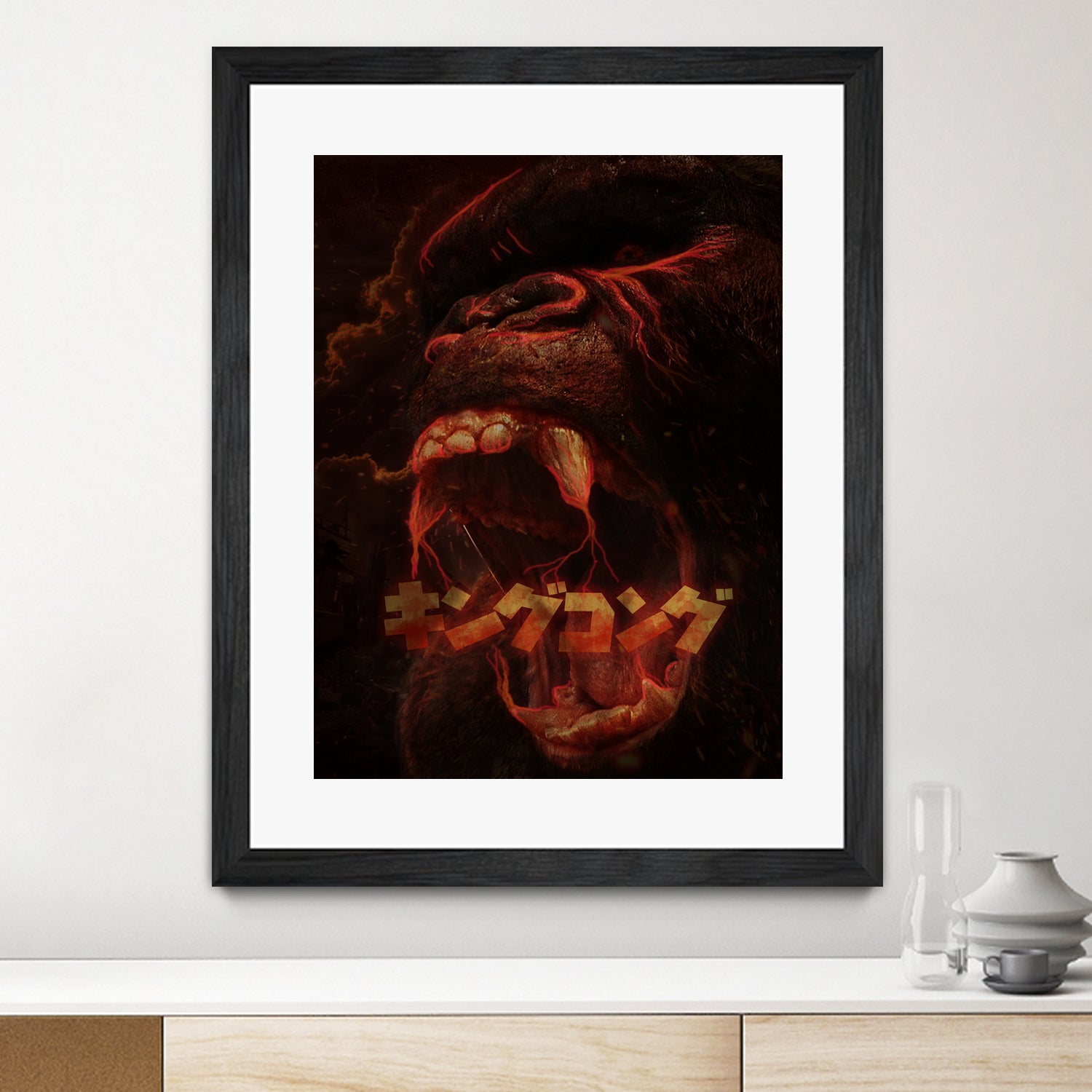 KING KONG - KING OF THE MONSTERS by Ibal Hirata on GIANT ART - white digital painting