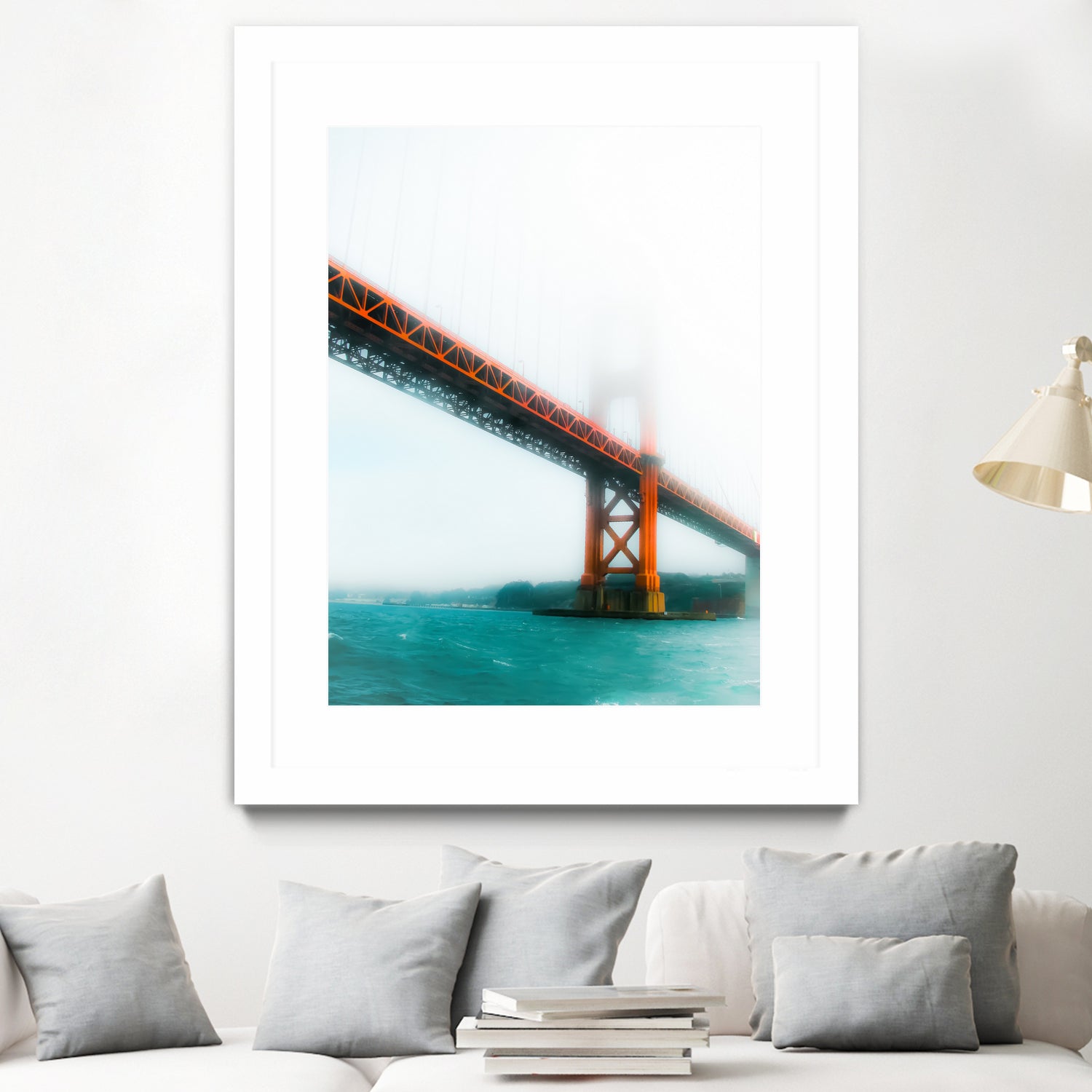 bridge and bay view at Golden Gate Bridge, San Francisco by sutee monchitnukul on GIANT ART - red photo manipulation