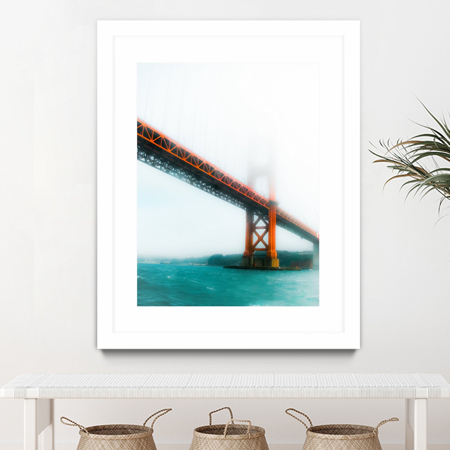 bridge and bay view at Golden Gate Bridge, San Francisco by sutee monchitnukul on GIANT ART - red photo manipulation