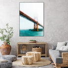 bridge and bay view at Golden Gate Bridge, San Francisco by sutee monchitnukul on GIANT ART - red photo manipulation