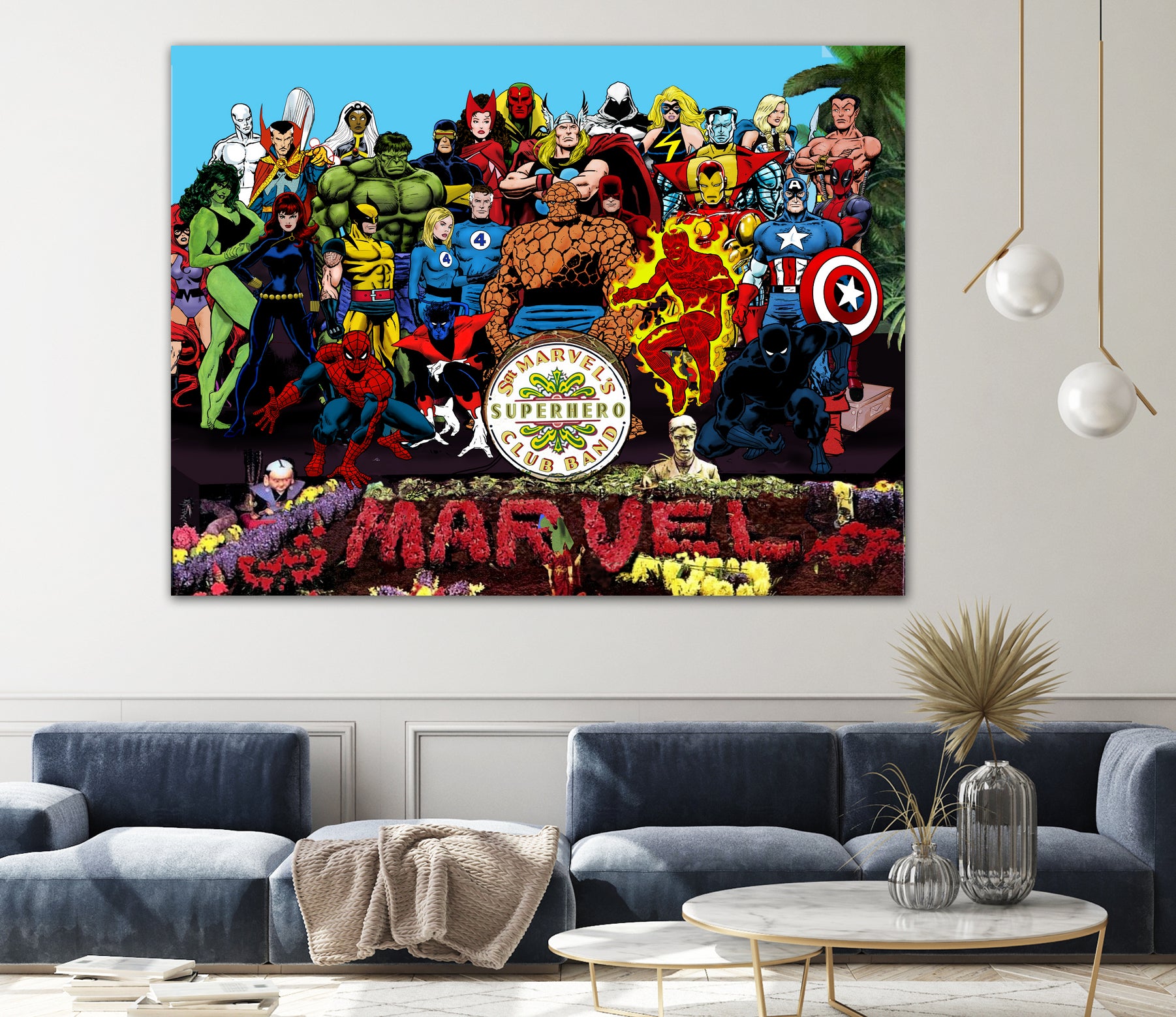 Sgt Marvels Superhero Club Band by Dan Avenell on GIANT ART - black digital painting