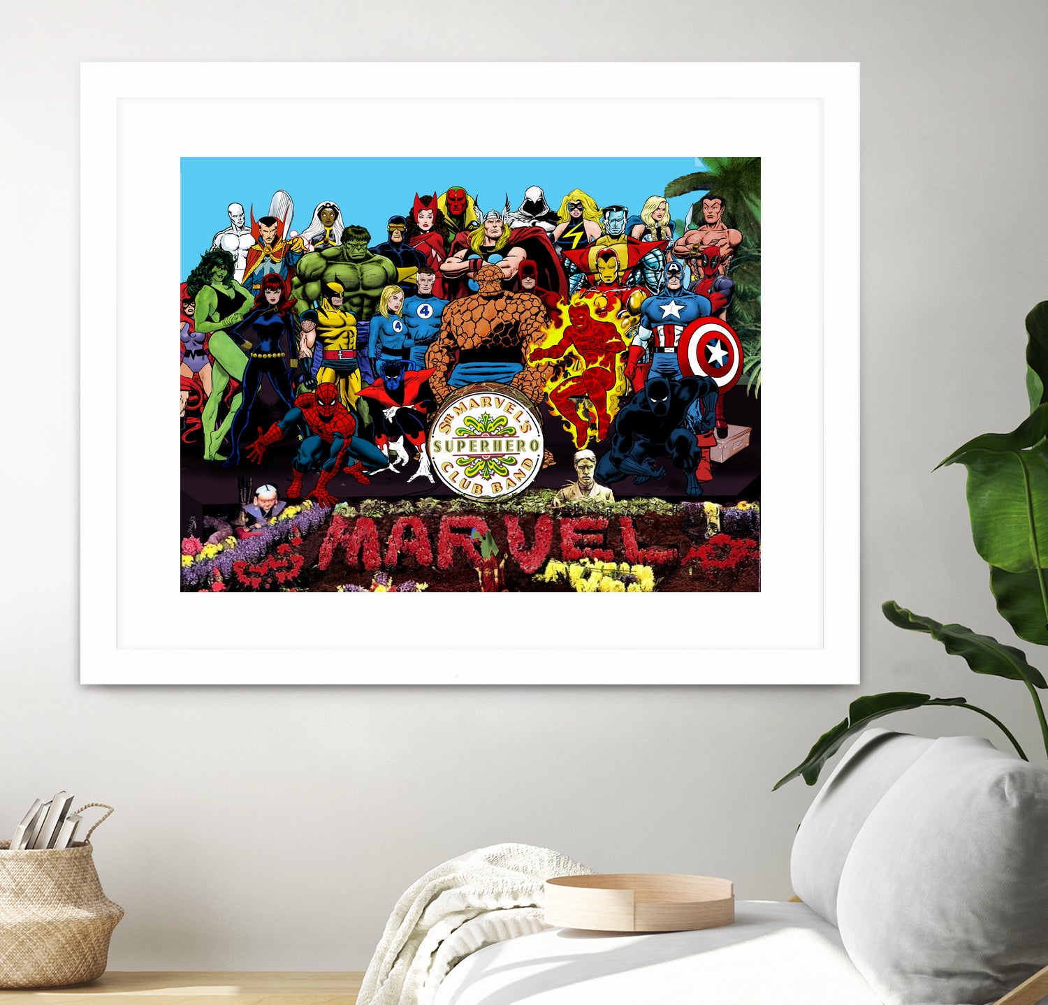 Sgt Marvels Superhero Club Band by Dan Avenell on GIANT ART - black digital painting