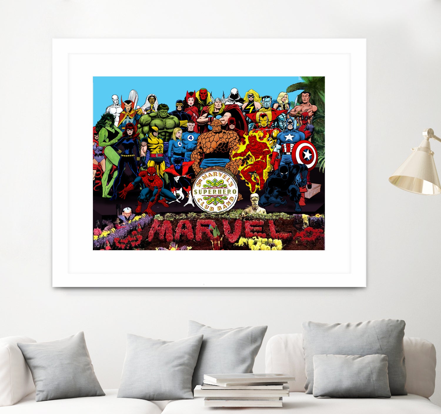 Sgt Marvels Superhero Club Band by Dan Avenell on GIANT ART - black digital painting