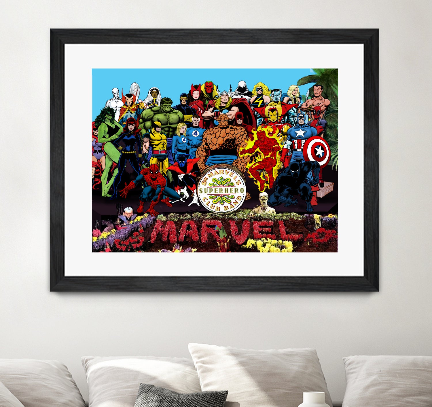 Sgt Marvels Superhero Club Band by Dan Avenell on GIANT ART - black digital painting