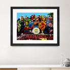 Sgt Marvels Superhero Club Band by Dan Avenell on GIANT ART - black digital painting