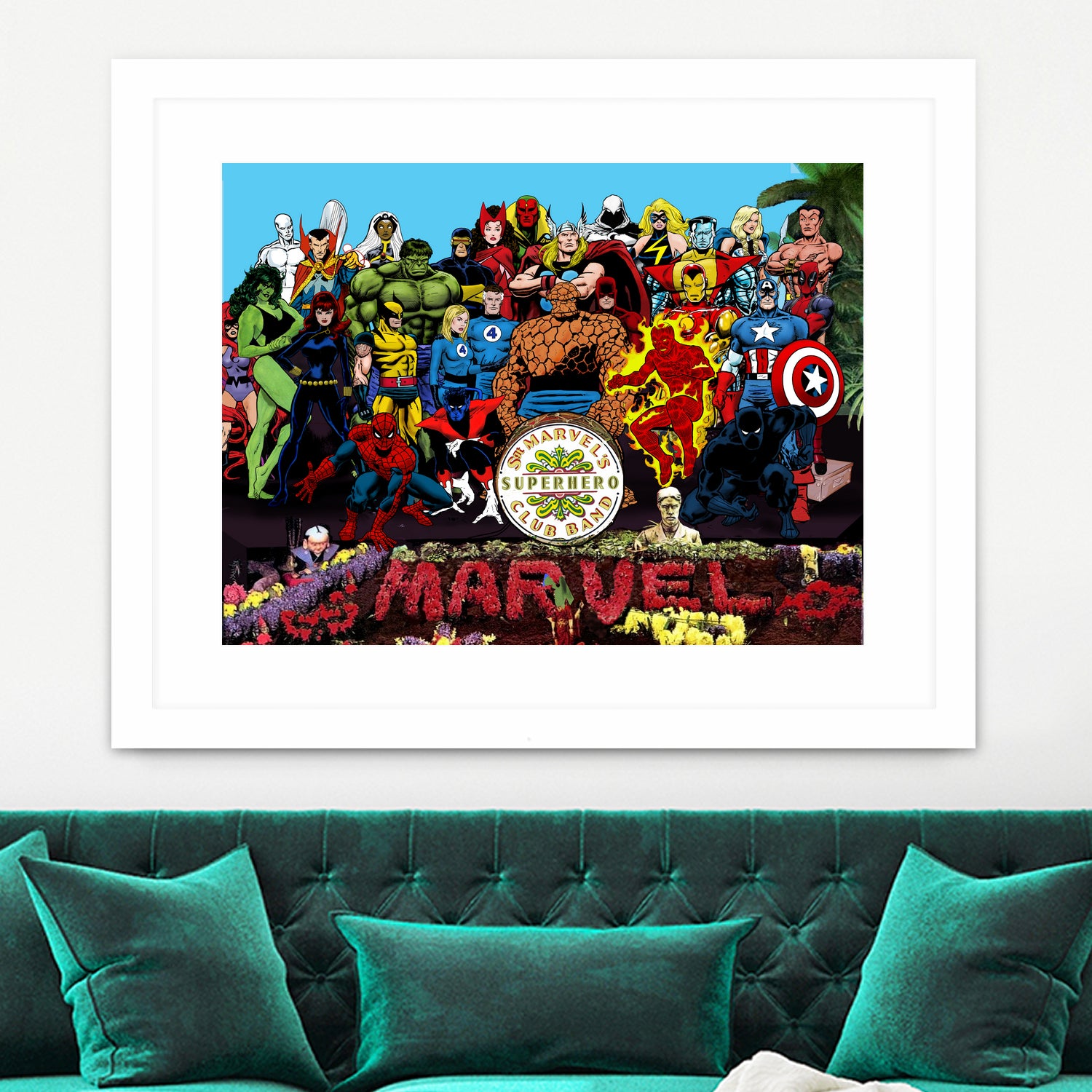 Sgt Marvels Superhero Club Band by Dan Avenell on GIANT ART - black digital painting