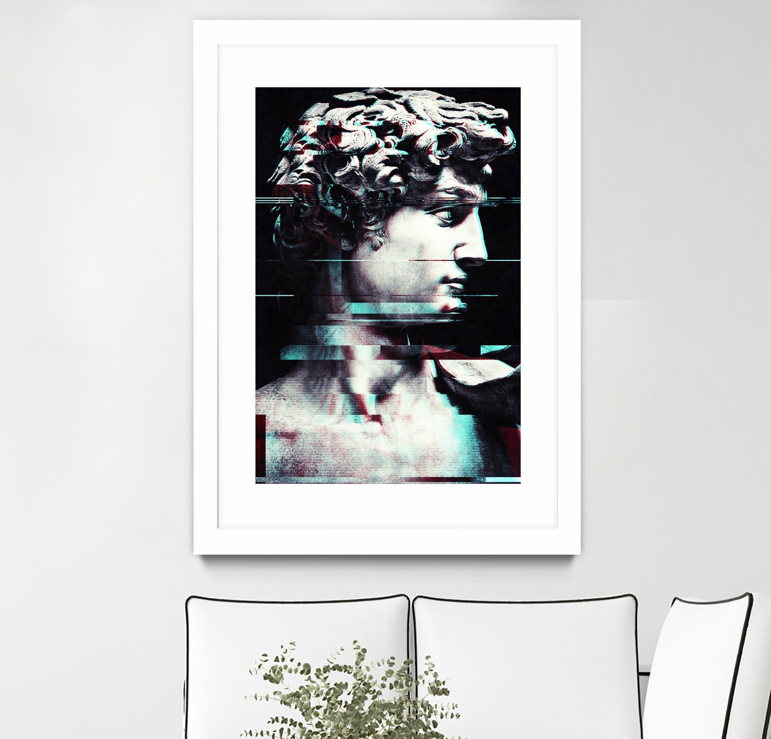 Abstract fractions of David by Menelaos Trompoukis on GIANT ART - black digital painting