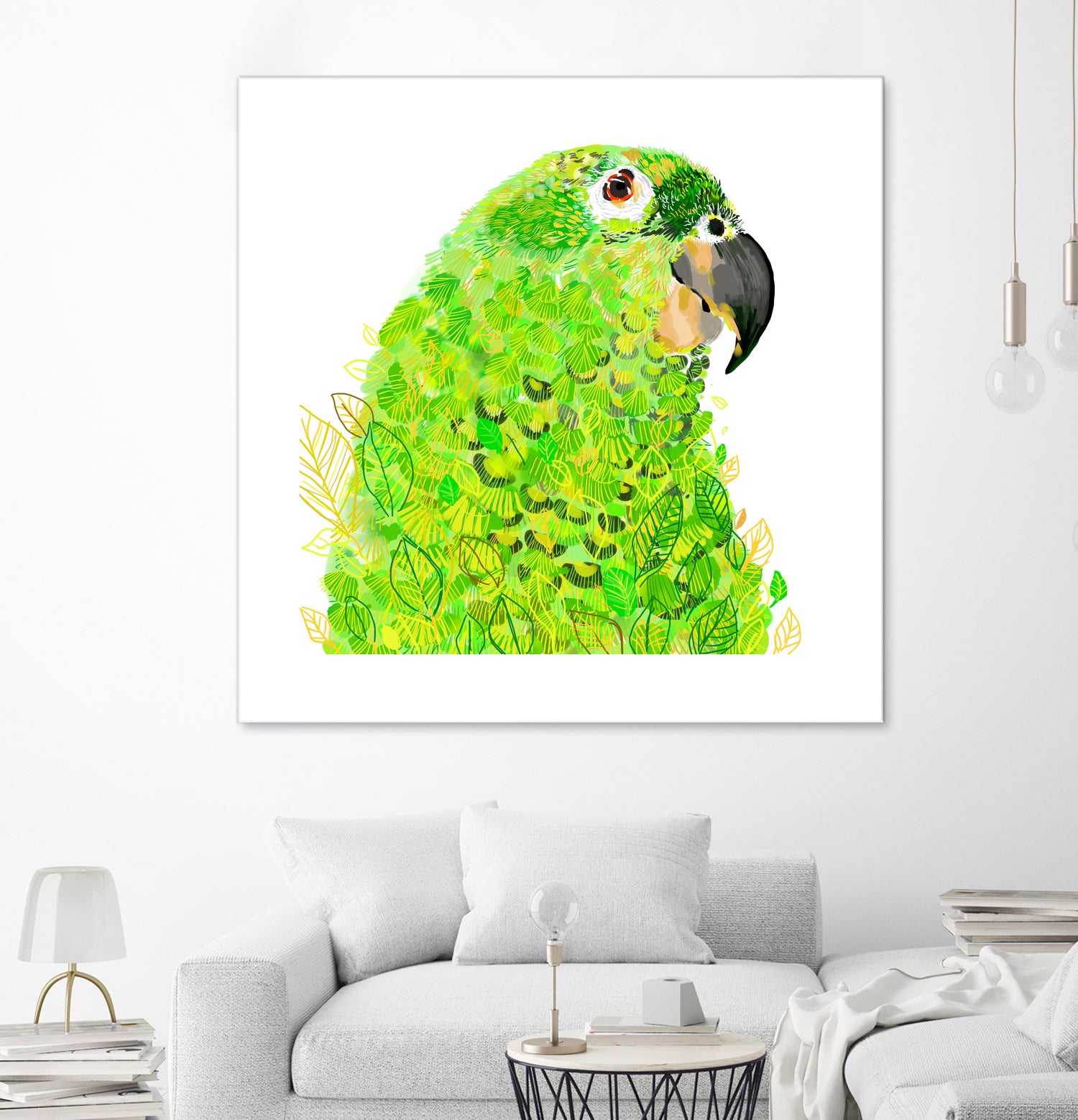 Green Parrot by Reid Harrison on GIANT ART - green digital painting