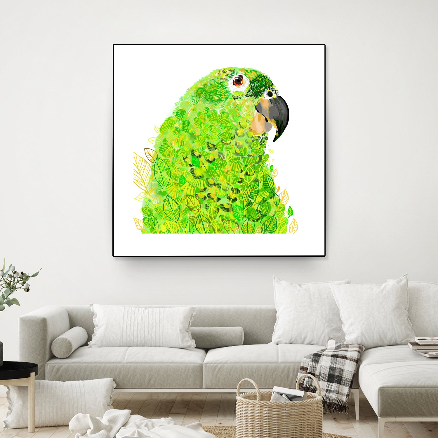 Green Parrot by Reid Harrison on GIANT ART - green digital painting