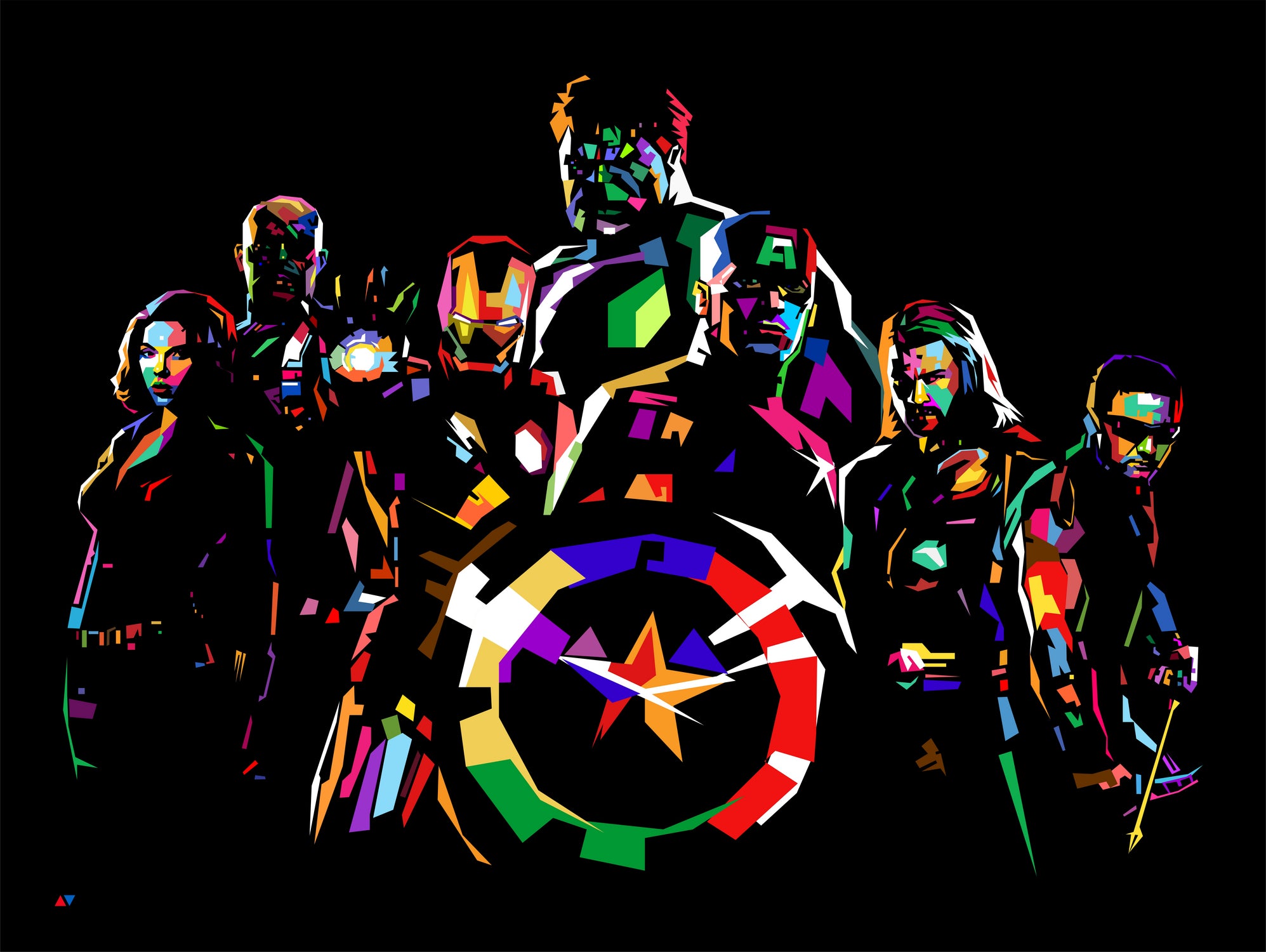 avengers pop art wpap by Ahmad Nusyirwan on GIANT ART - black digital drawing