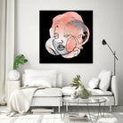 female line art portrait by Sabine Hoffmann on GIANT ART - black vector illustration