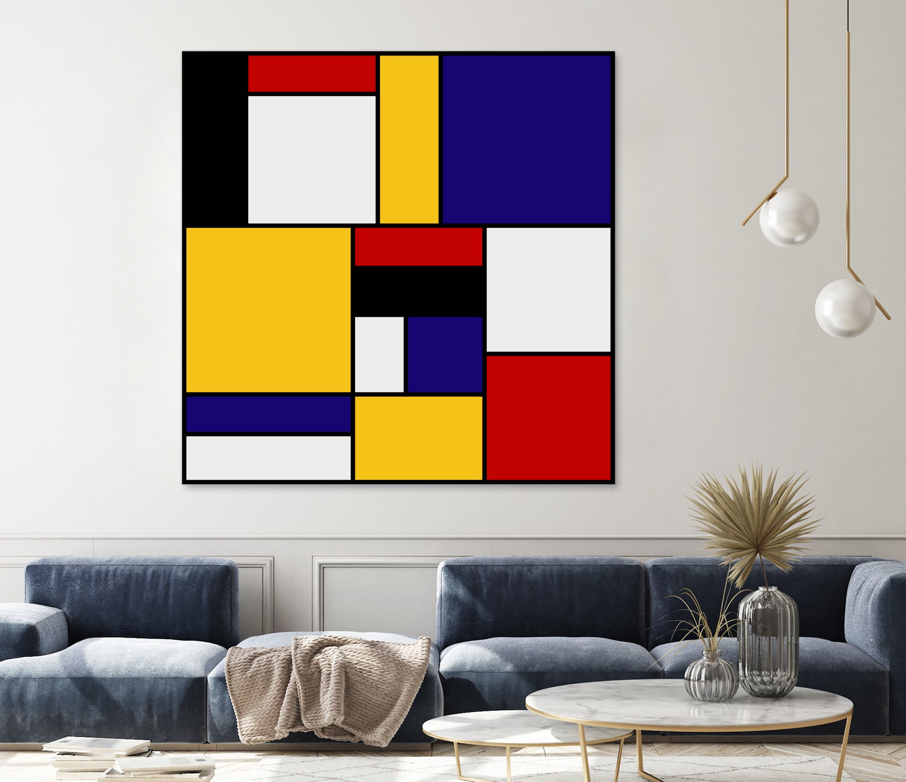 Mondrian De Stijl by Saadana Shanmukam on GIANT ART - yellow digital drawing