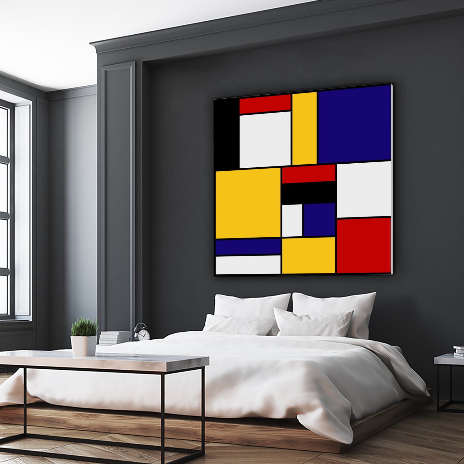 Mondrian De Stijl by Saadana Shanmukam on GIANT ART - yellow digital drawing