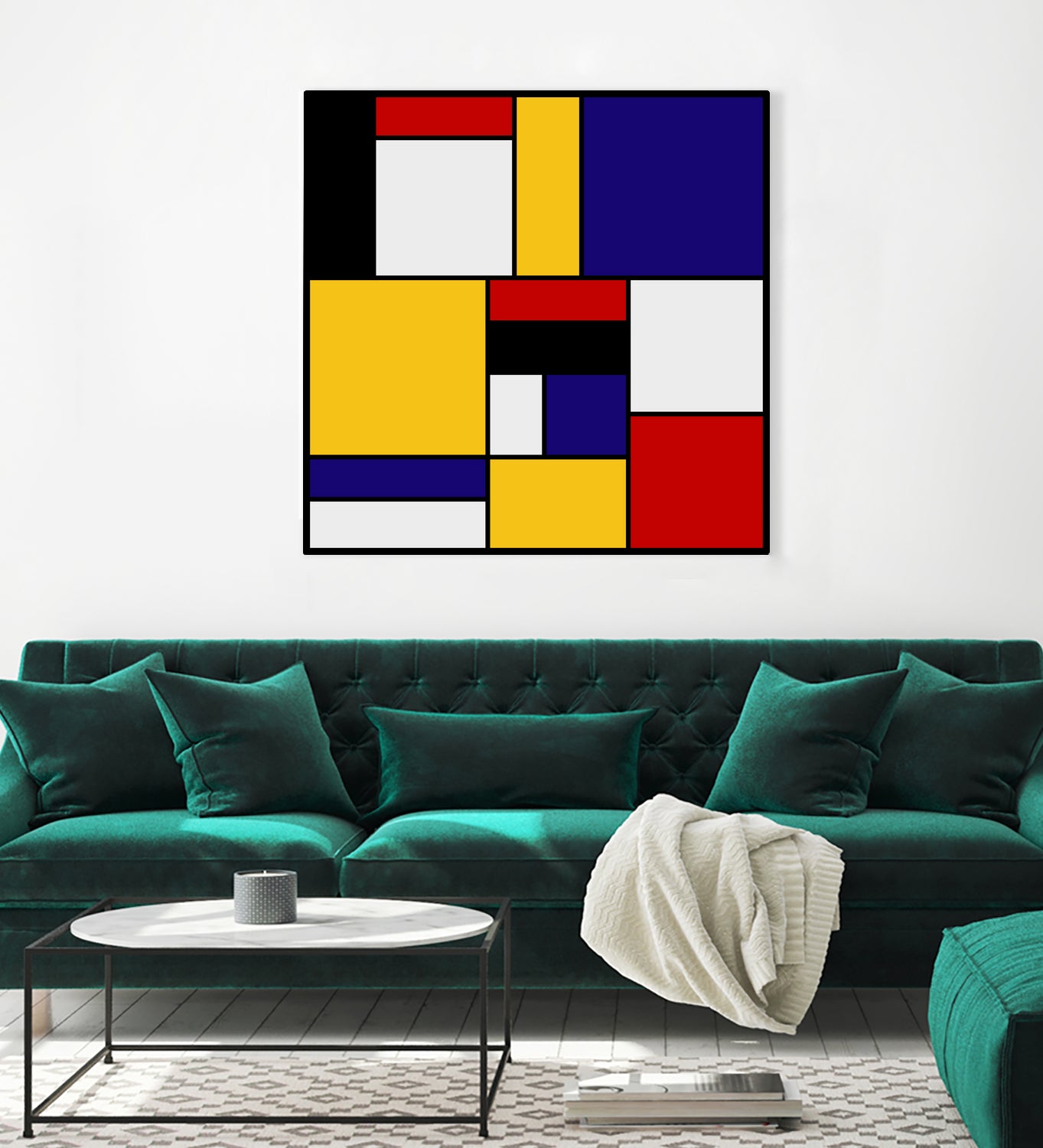 Mondrian De Stijl by Saadana Shanmukam on GIANT ART - yellow digital drawing