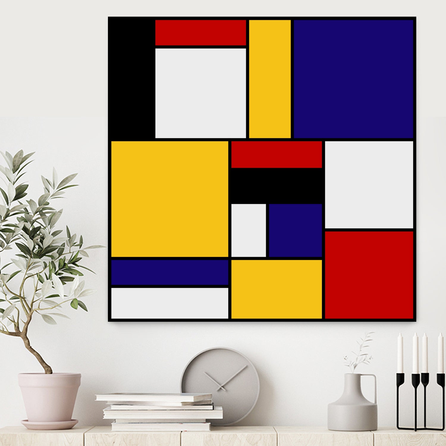 Mondrian De Stijl by Saadana Shanmukam on GIANT ART - yellow digital drawing