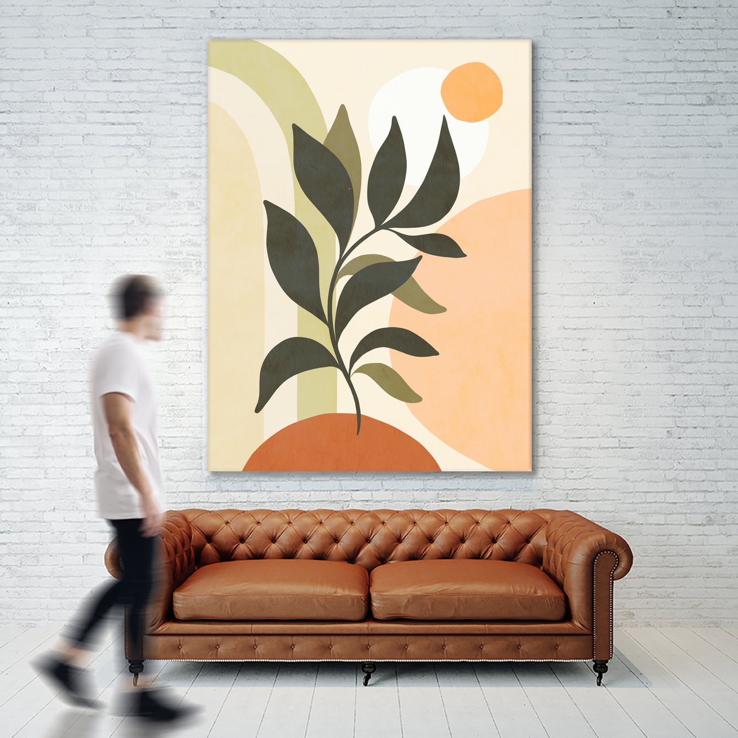 Earthy Tropical Foliage nº2 by Dominique Van Roey on GIANT ART - brown digital drawing